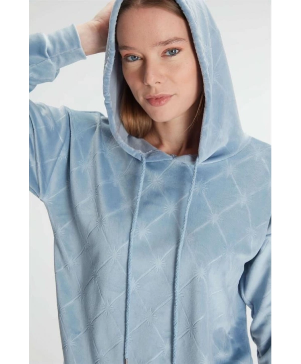 Morliva  Kapüşonlu Uzun Kol Sweatshirt Pijama Takımı