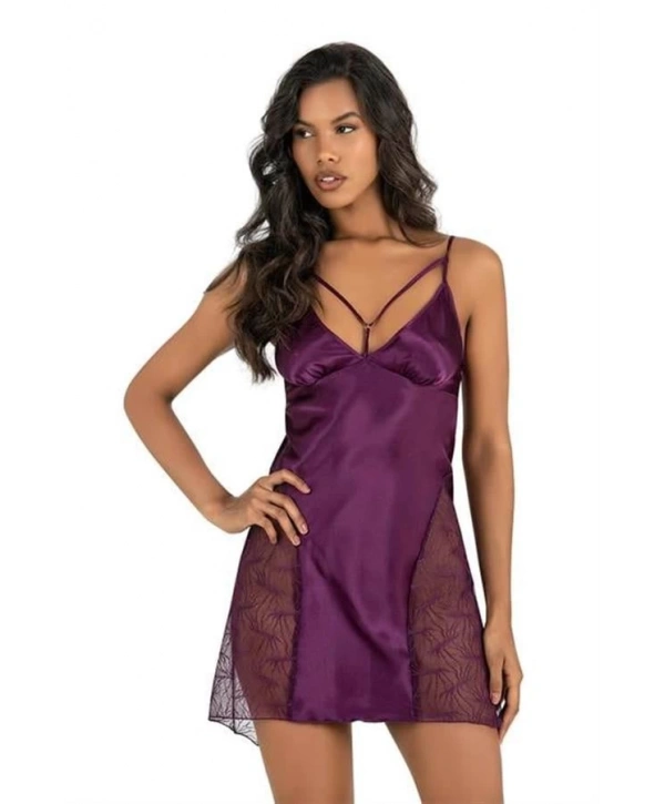 Morliva Mor Kısa Saten Gecelik 8233