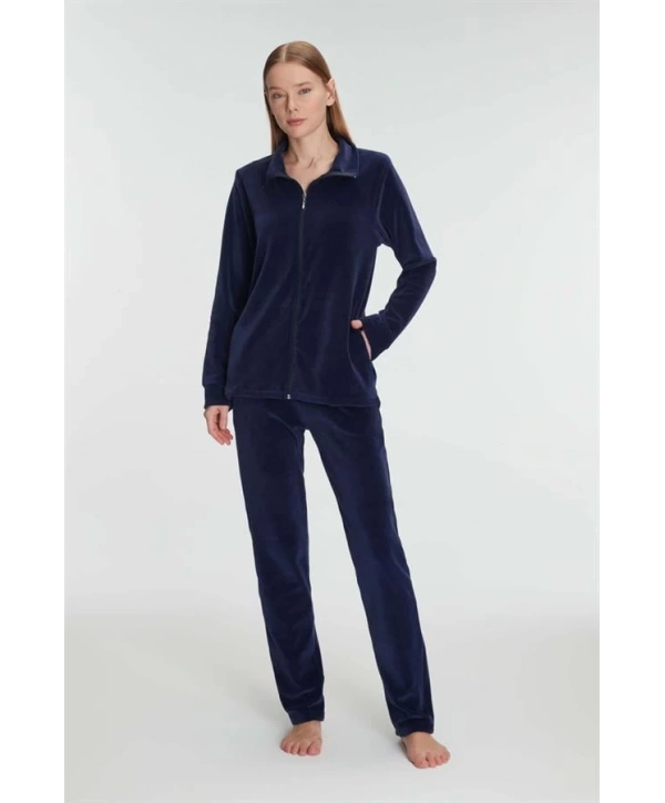 Morliva  Pamuklu Fermuarlı Sweatshirt Pantolon Pijama Takımı