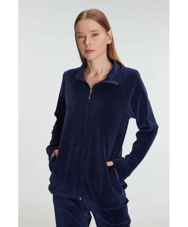 Morliva  Pamuklu Fermuarlı Sweatshirt Pantolon Pijama Takımı