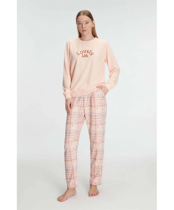 Morliva  Pamuklu Kışlık Uzun Kol Kadın Pijama Takım