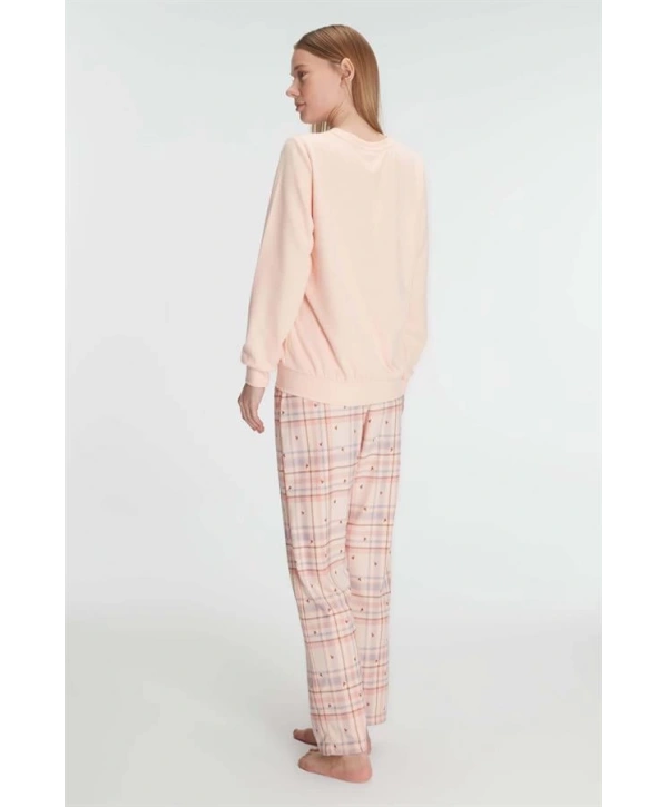 Morliva  Pamuklu Kışlık Uzun Kol Kadın Pijama Takım