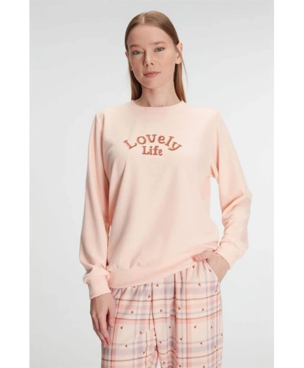 Morliva  Pamuklu Kışlık Uzun Kol Kadın Pijama Takım