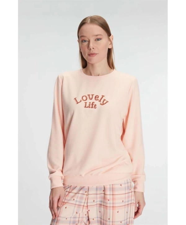 Morliva  Pamuklu Kışlık Uzun Kol Kadın Pijama Takım