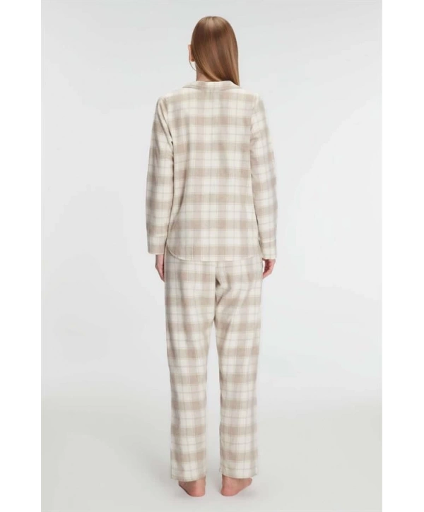 Morliva  Pamuklu Uzun Kol Gömlek Pantolon Pijama Takımı