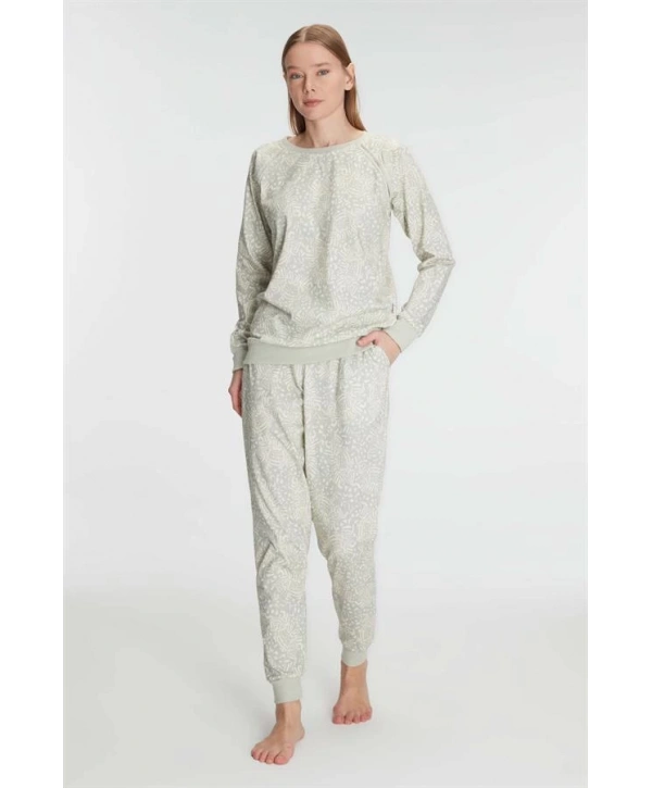 Morliva  Pamuklu Uzun Kol Kışlık Pijama Takımı