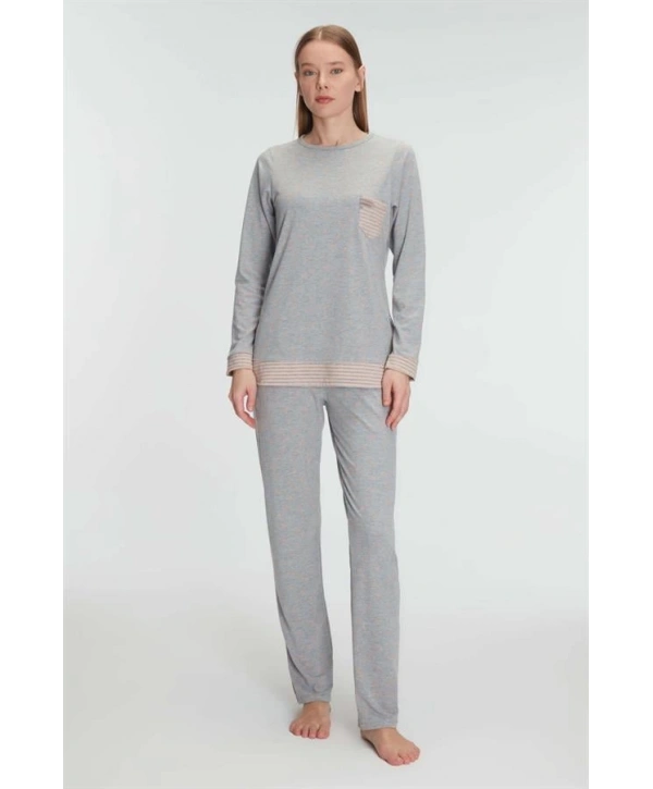 Morliva   Pamuklu Uzun Kollu Pijama Takımı