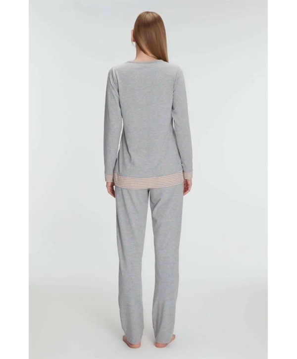 Morliva   Pamuklu Uzun Kollu Pijama Takımı