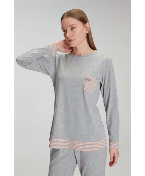 Morliva   Pamuklu Uzun Kollu Pijama Takımı