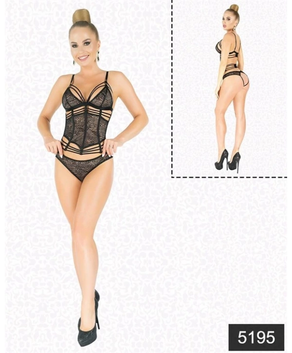 Morliva Simli Dantel Büstiyer Takım