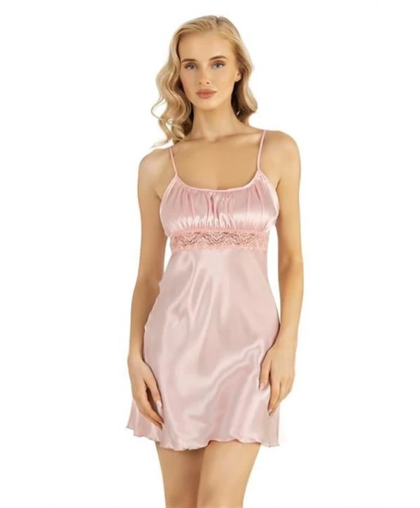 Morliva  Somon Kısa Saten Gecelik 8208