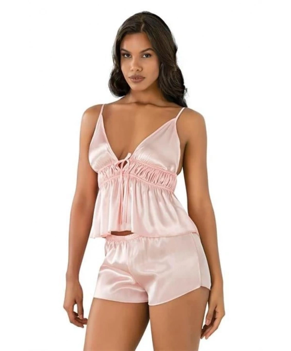 Morliva  Somon Saten Şort Takımı 9208