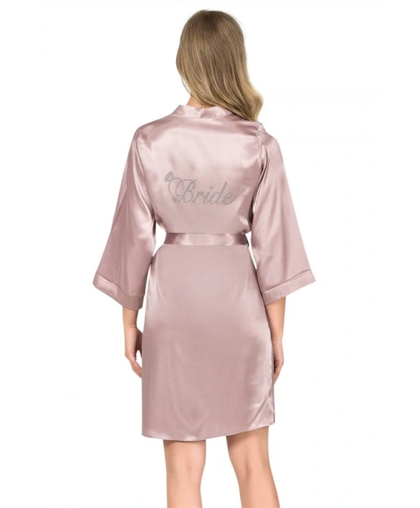 Morliva Vizon Kısa Saten Bride Sabahlık