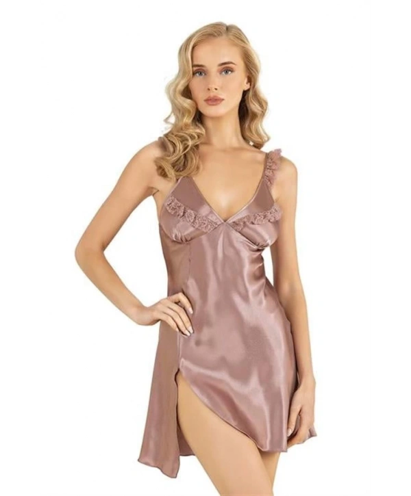 Morliva Vizon Kısa Saten Gecelik 8237