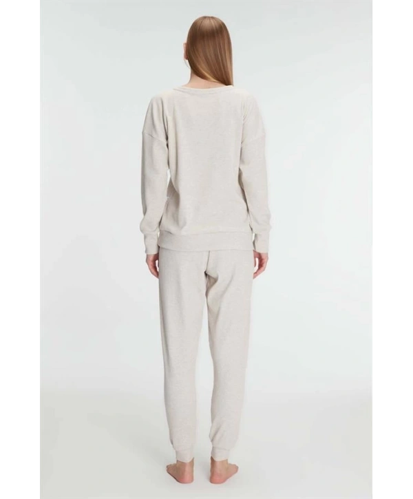 Morliva  Yeni Sezon Kışlık Pamuklu Uzun Kol Pijama Takımı