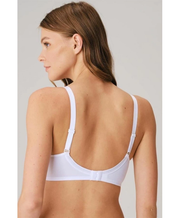 Balensiz Lohusa Önden Açılan Yumuşak Süngerli Beyaz Emzirme Sütyeni