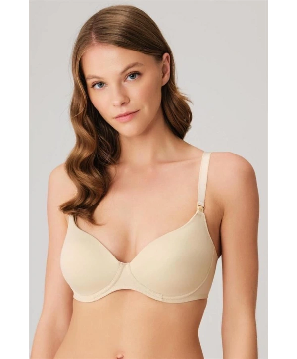 Balensiz Lohusa Önden Açılan Yumuşak Süngerli Ten Emzirme Sütyeni