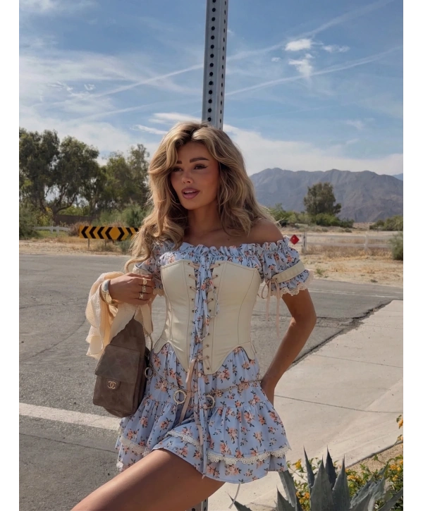 CAMİLLA CORSET ELBİSE SET MAVİ