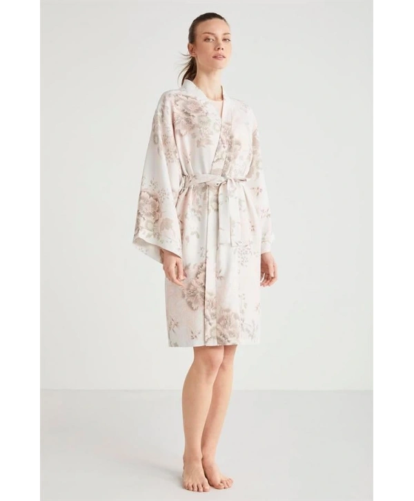 Catherines Çiçek Desen 2li Sabahlık Gecelik Takımı