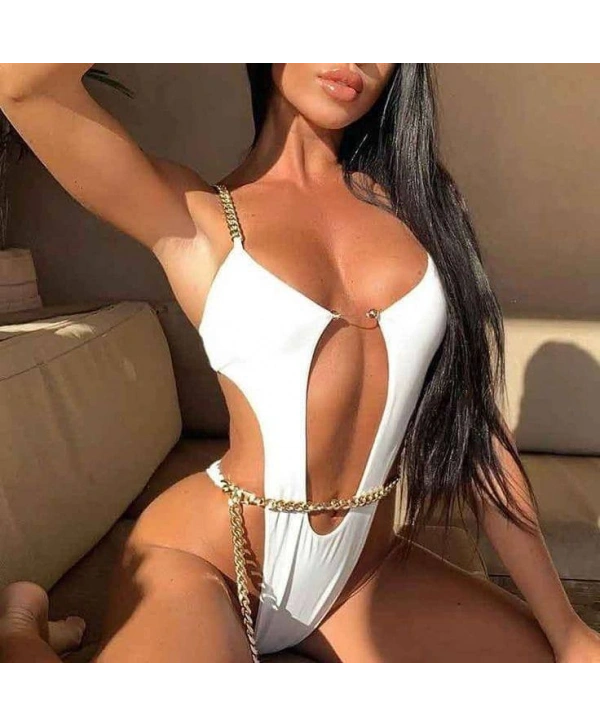 Detaylı model zincirli bikini