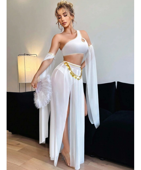 Kadın Fantazi Beyaz Özel Tasarım Harem Kostüm 2274