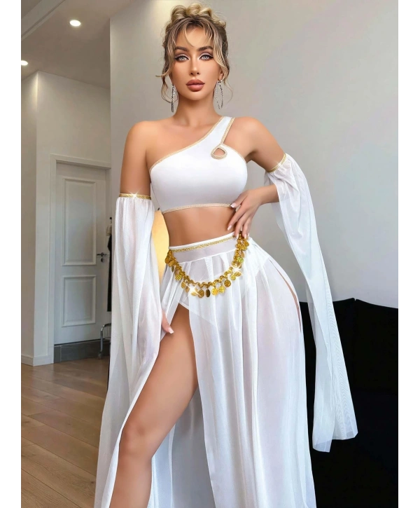 Kadın Fantazi Beyaz Özel Tasarım Harem Kostüm 2274