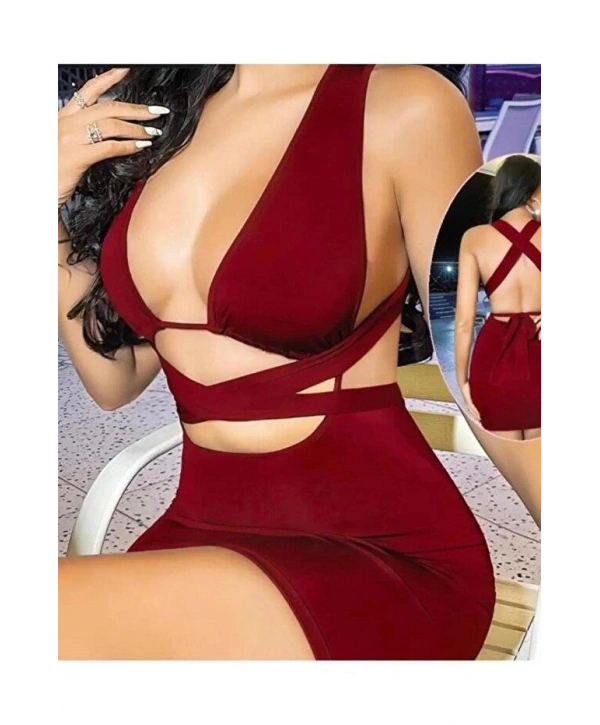 Kadın Kahverengi Elbise Fantezi 5080