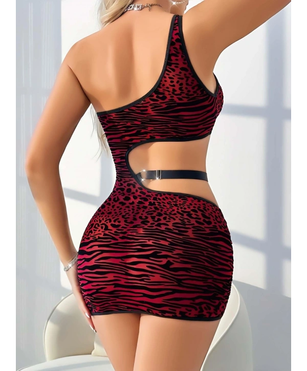 Kadın Leopar Elbise Fantezi 2068