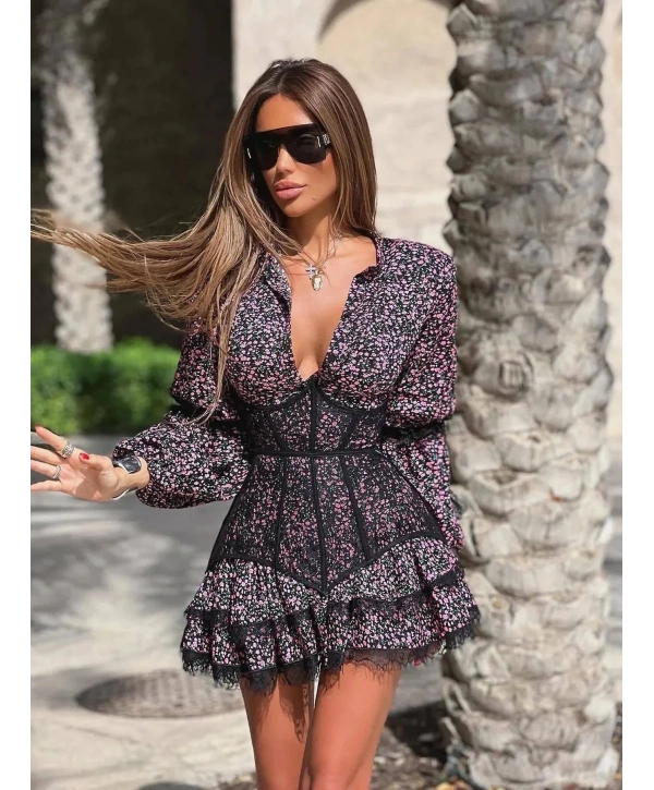 KENDRA CORSET DETAY ELBİSE SİYAH