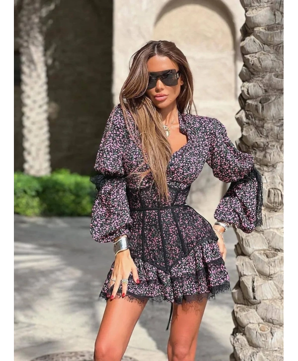KENDRA CORSET DETAY ELBİSE SİYAH