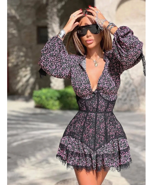 KENDRA CORSET DETAY ELBİSE SİYAH
