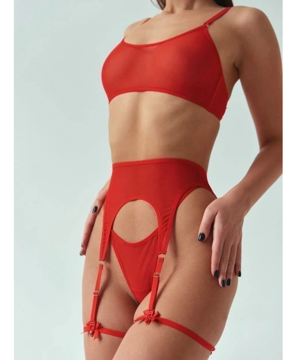 Kırmızı Jartiyer Takım