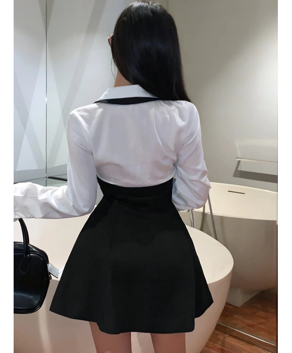 KYOTO GÖMLEK & ELBİSE TAKIM SİYAH