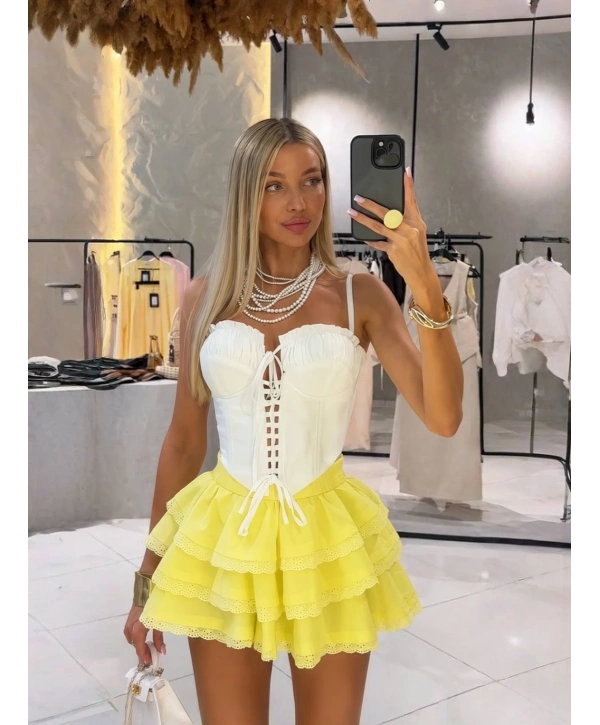 LAZİO ETEK BUSTİYER TAKIM SARI