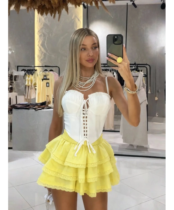 LAZİO ETEK BUSTİYER TAKIM SARI