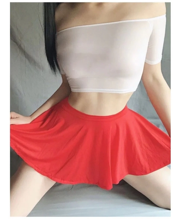 Likralı Mini Fantezi Etek