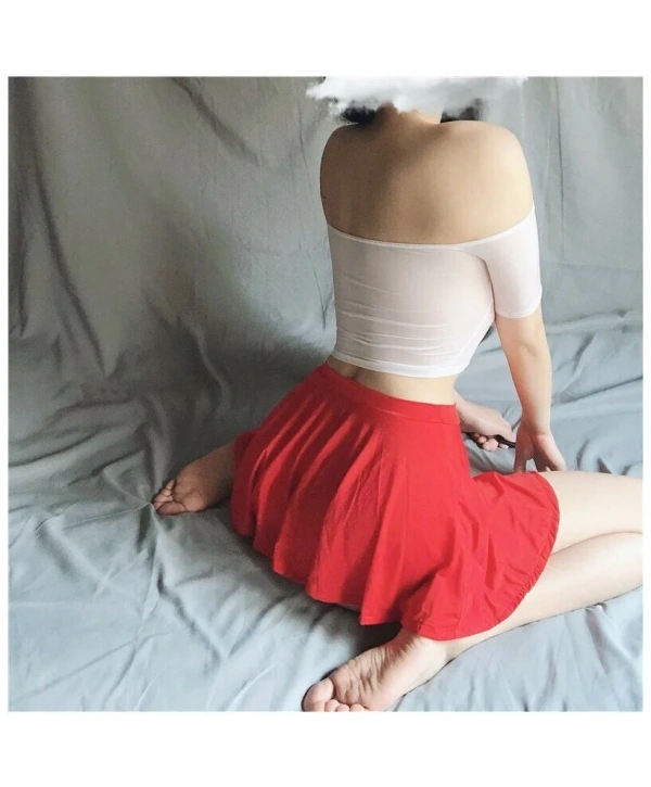 Likralı Mini Fantezi Etek
