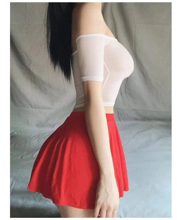 Likralı Mini Fantezi Etek