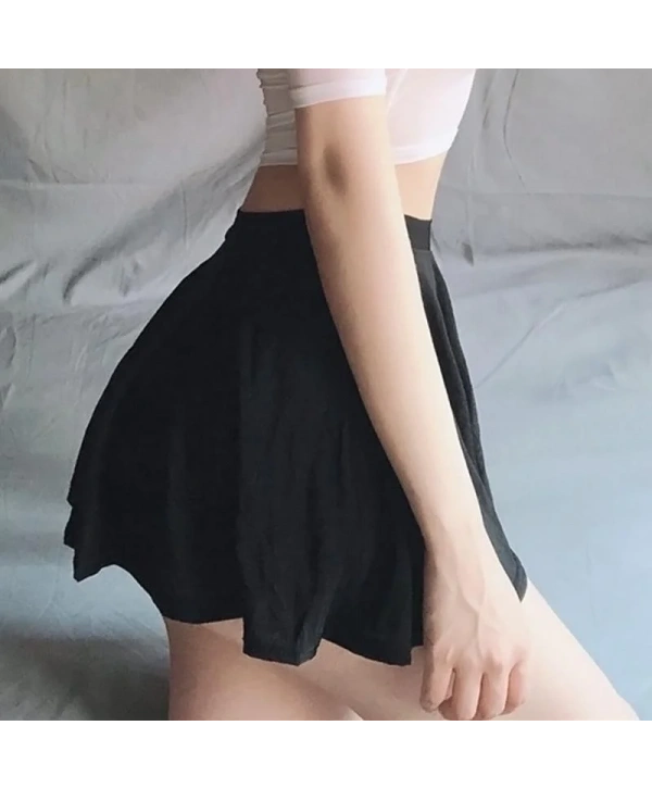 Likralı Mini Kloş Etek