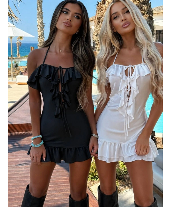 MARTINA SATEN ELBİSE SİYAH