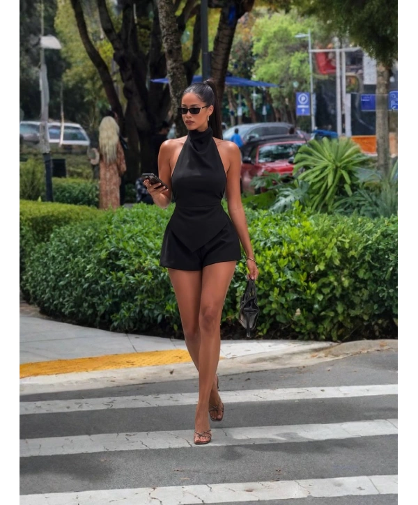 MIAMI ŞORT BLUZ TAKIM SİYAH