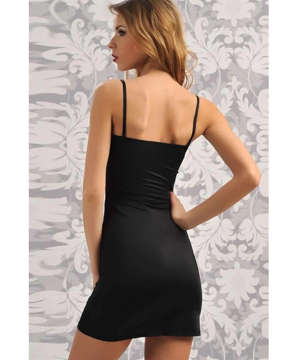Mikropolyamid Kumaşlı Askıları Çıkabilen Straplez Kısa Elbise Altı Kombinezon