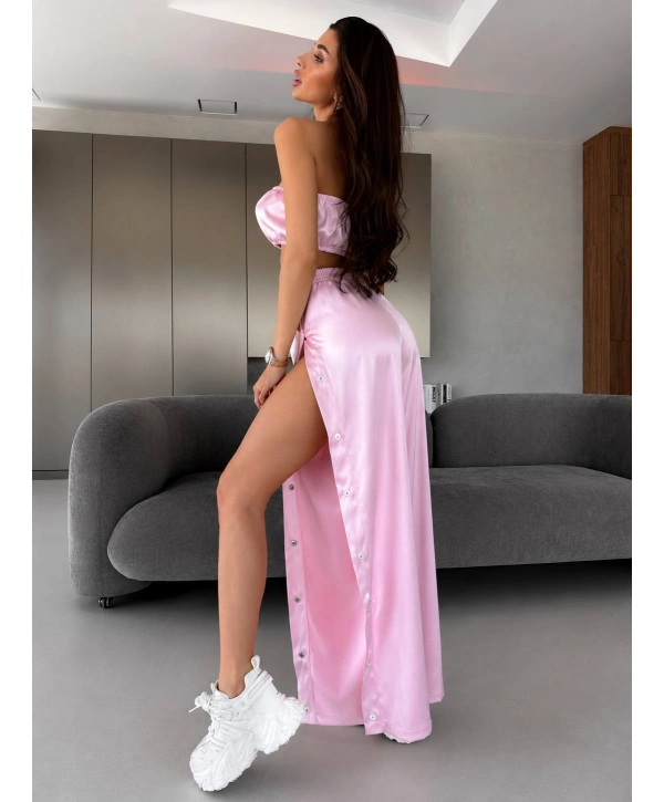 Morliva 3 parçadan oluşan saten takım