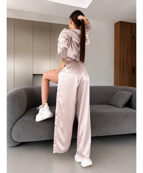 Morliva 3 parçadan oluşan saten takım