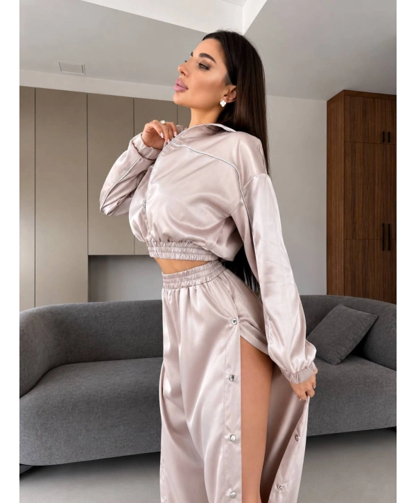 Morliva 3 parçadan oluşan saten takım