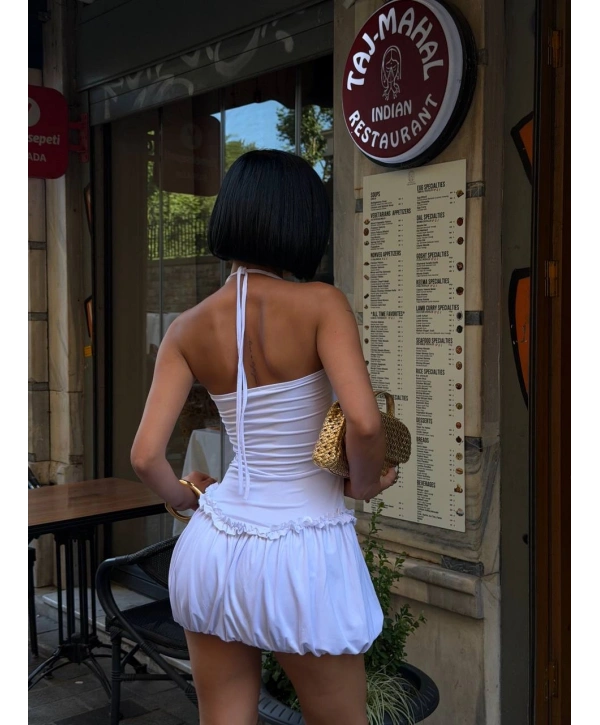 Morliva Aksesuarlı Mini Boy Elbise 1113
