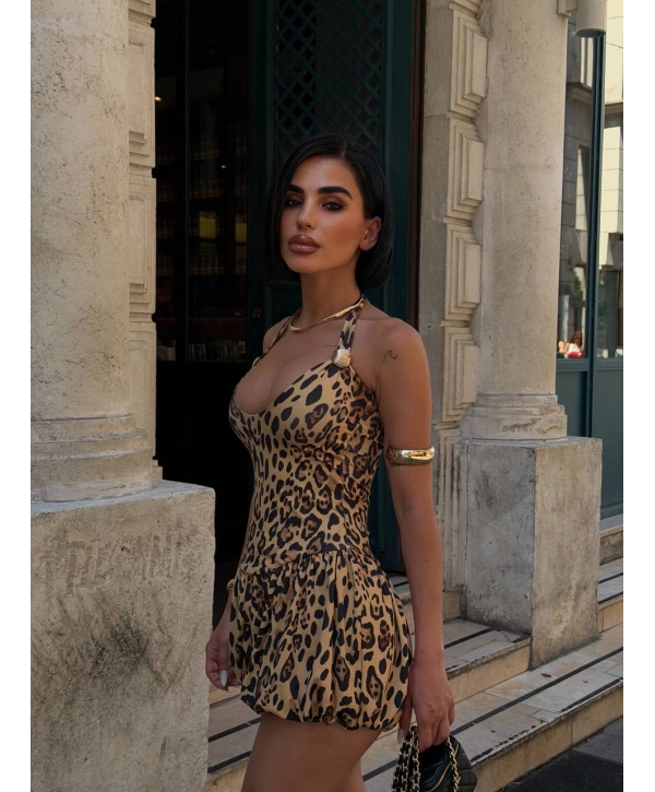 Morliva Aksesuarlı Mini Boy Elbise 1113