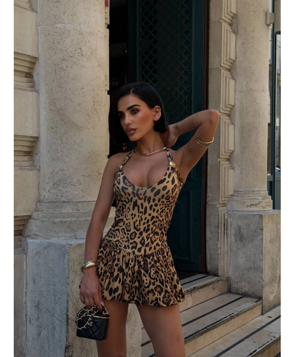 Morliva Aksesuarlı Mini Boy Elbise 1113