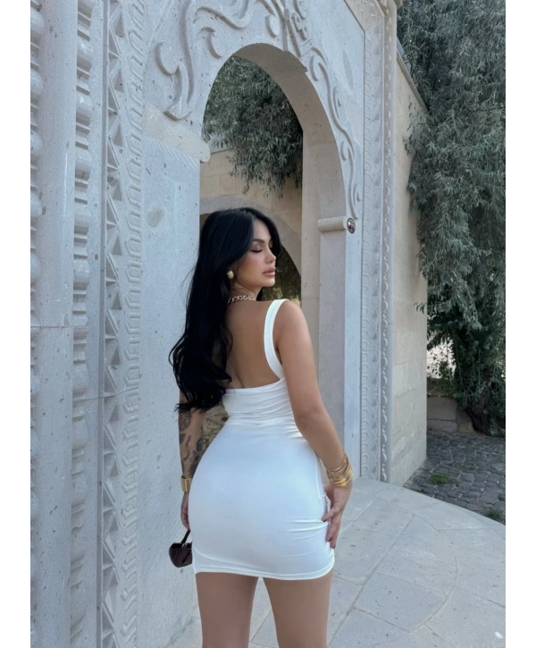 Morliva Askılı Mini Elbise