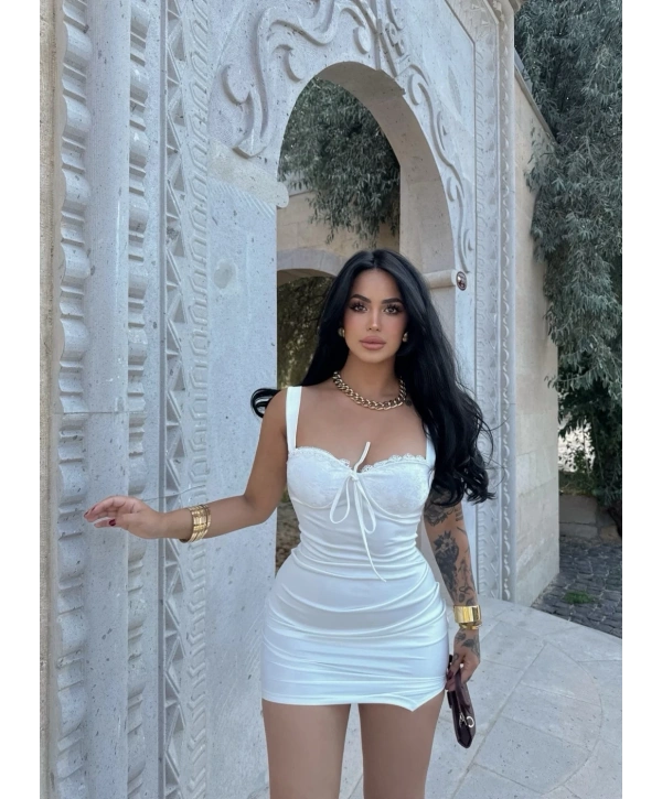 Morliva Askılı Mini Elbise